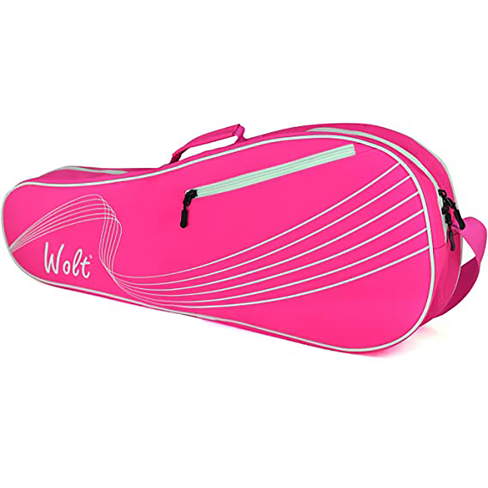 Wolt 3 Racquet Tennis Bag, for Professional or Beginner Tennis Players（Pink） Wolt Sports