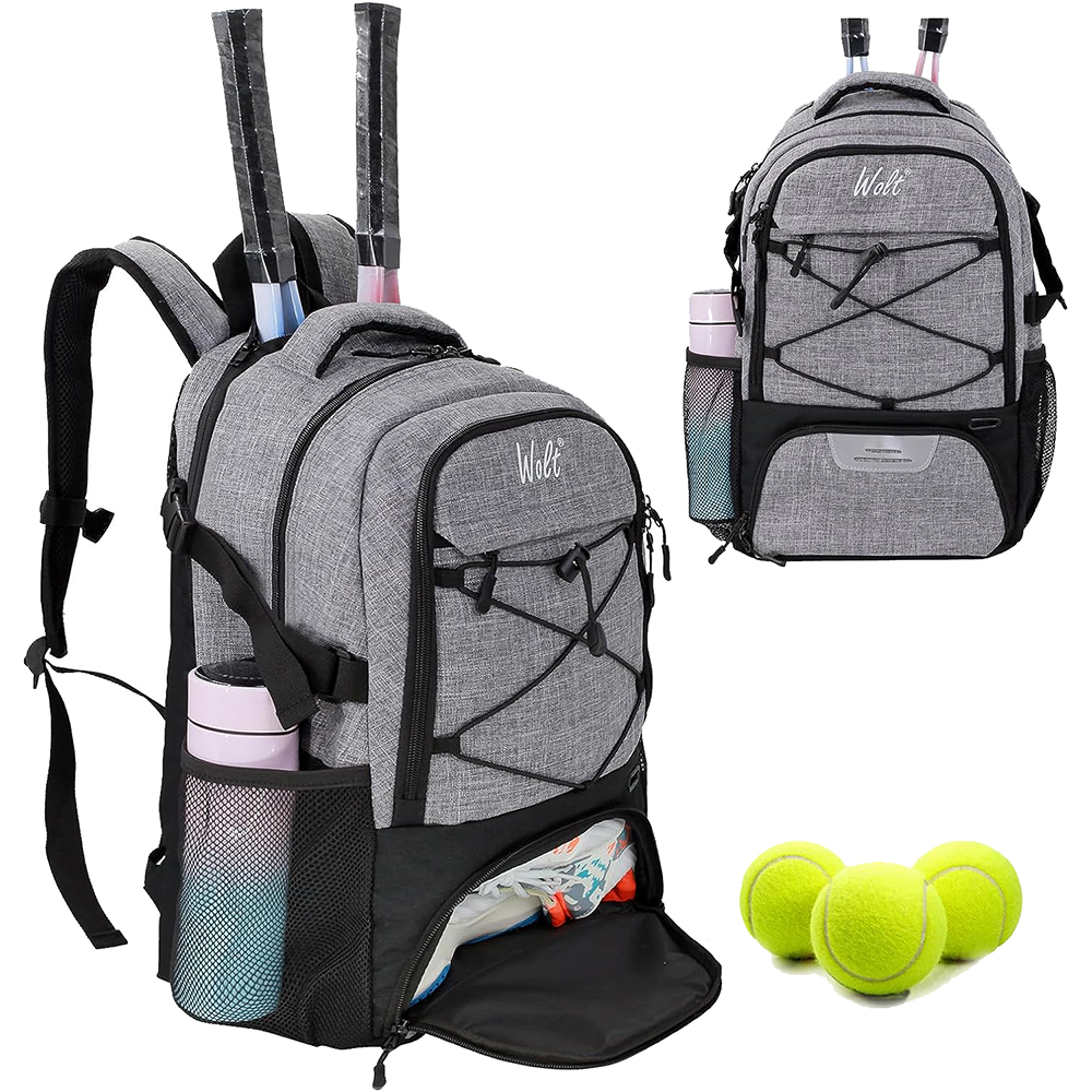 WOLT Tennis Backpack Tennis Bag with Ventilated Shoe Compartment