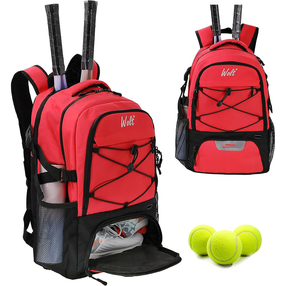 WOLT Tennis Backpack Tennis Bag with Ventilated Shoe Compartment