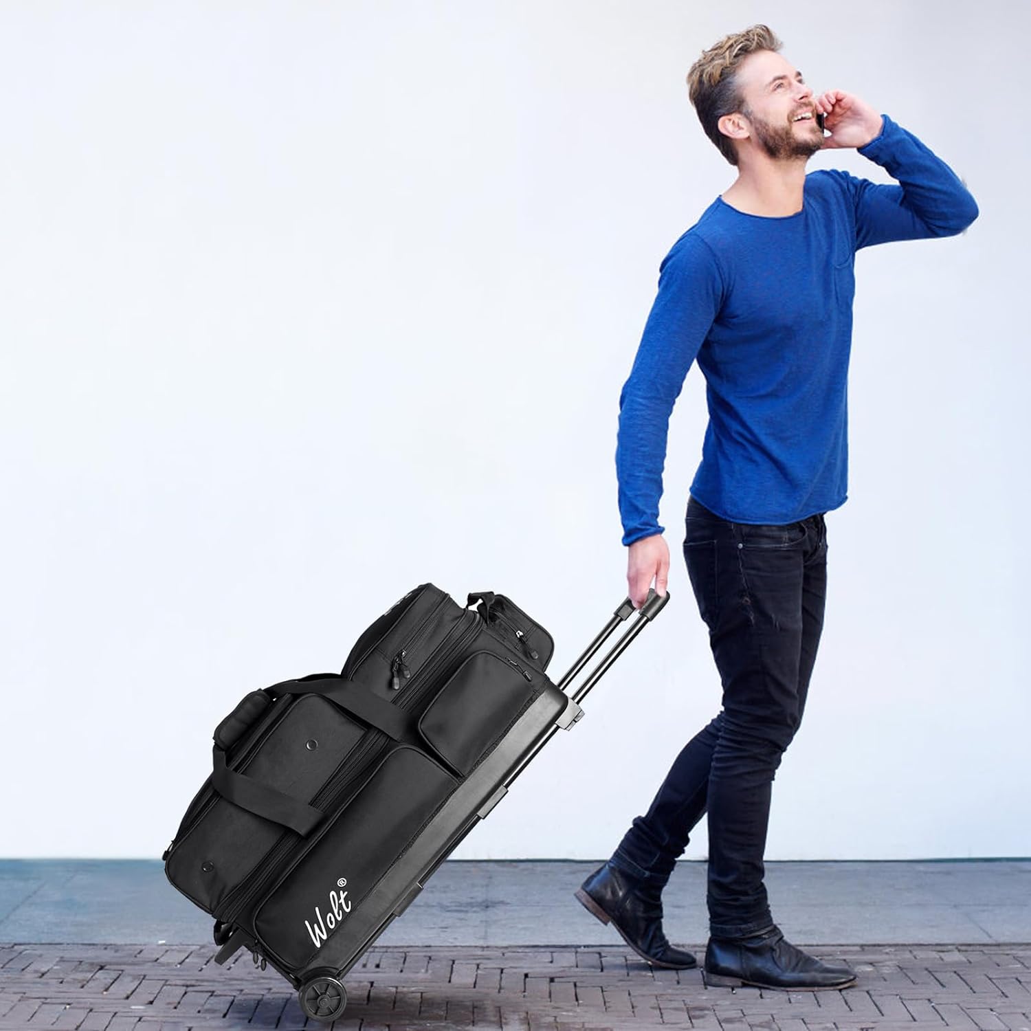 WOLT |3 Ball Bowling Bags with Wheels,3 Ball Bowling Bag with