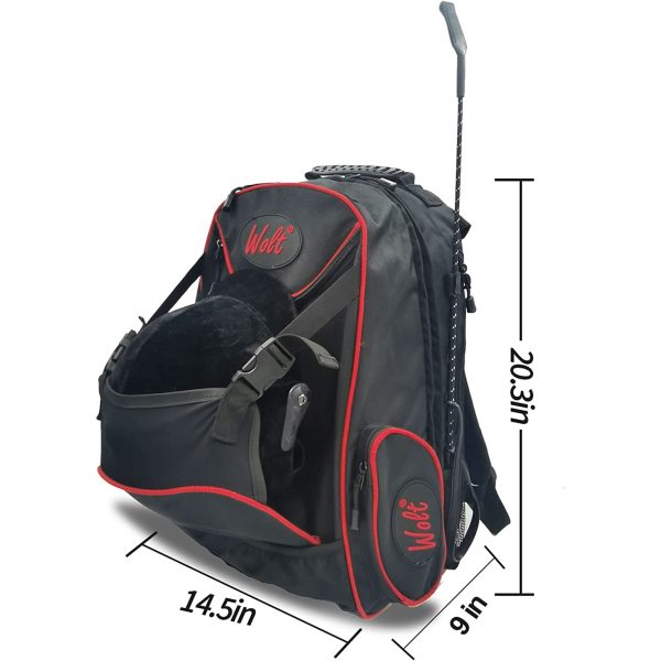 Professional Equestrian Backpack with Helmet Holder for Horse Riding - Image 2