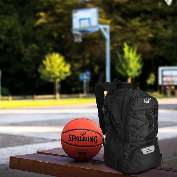 WOLT | Basketball Backpack Large Sports Bag with Separate Ball Holder & Shoes Compartment - Image 6