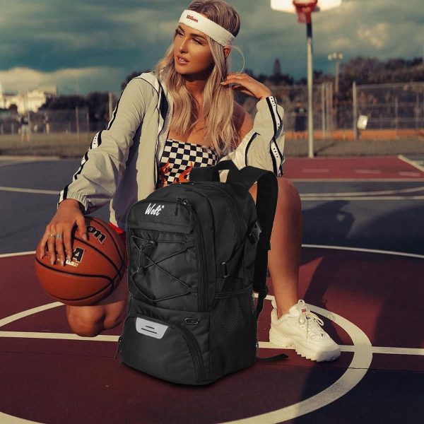 WOLT | Basketball Backpack Large Sports Bag with Separate Ball Holder & Shoes Compartment - Image 7