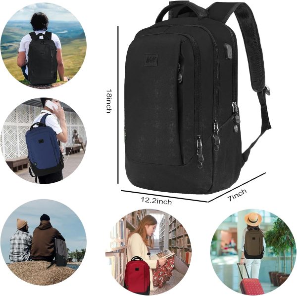 WOLT | Travel Laptop Backpack for Women & Men - airplane approved carry on Business Bag with USB Charging Port - Image 2