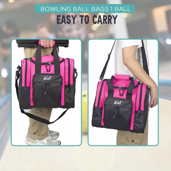 WOLT Bowling Ball Bag for Single Ball - Bowling Ball Tote Bag with Padded Ball Holder - Image 6