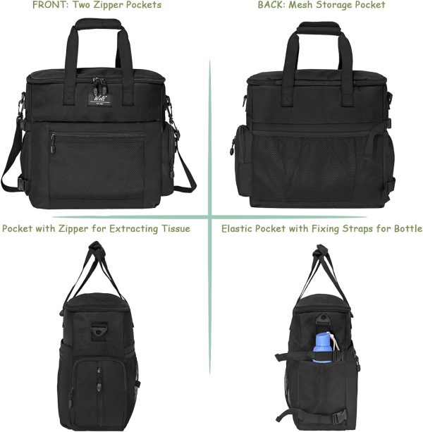 WOLT | Pet Travel Bag Kit for Dog Carrier & Travel, Includes 2 Food Containers + 2 Collapsible Bowls + 1 Placemat - Image 5