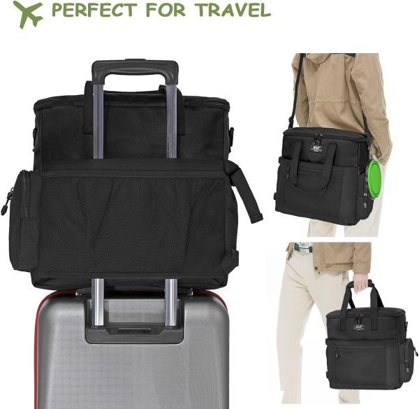 WOLT | Pet Travel Bag Kit for Dog Carrier & Travel, Includes 2 Food Containers + 2 Collapsible Bowls + 1 Placemat - Image 2