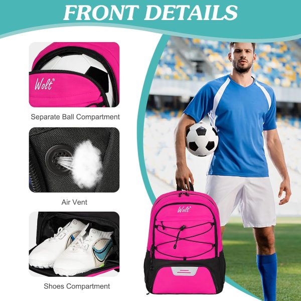 Wolt | Youth Soccer Bag - Soccer Backpack & Bags for Basketball Volleyball - Image 2