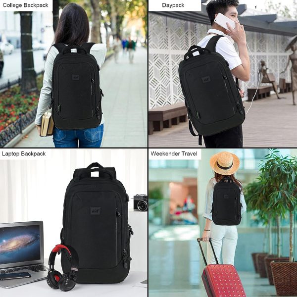 WOLT | Travel Laptop Backpack for Women & Men - airplane approved carry on Business Bag with USB Charging Port - Image 6