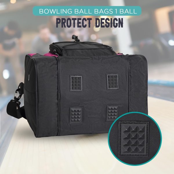 WOLT Bowling Ball Bag for Single Ball - Bowling Ball Tote Bag with Padded Ball Holder - Image 5