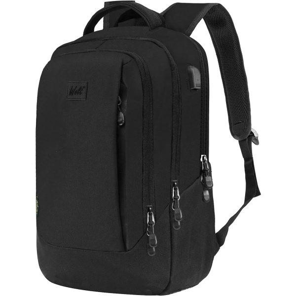 WOLT | Travel Laptop Backpack for Women & Men - airplane approved carry on Business Bag with USB Charging Port