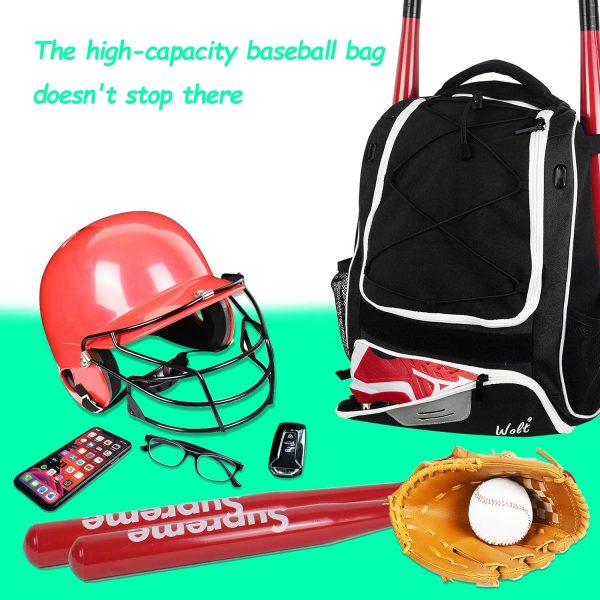 Wolt | Youth Baseball Bag - Bat Backpack for Baseball - Image 4